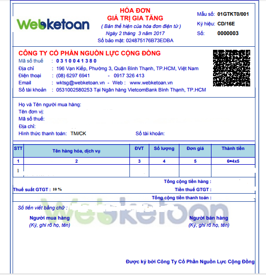 hoá đơn điện tử