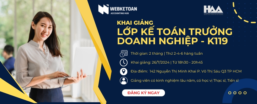 KẾ TOÁN TRƯỞNG DOANH NGHIỆP – K119