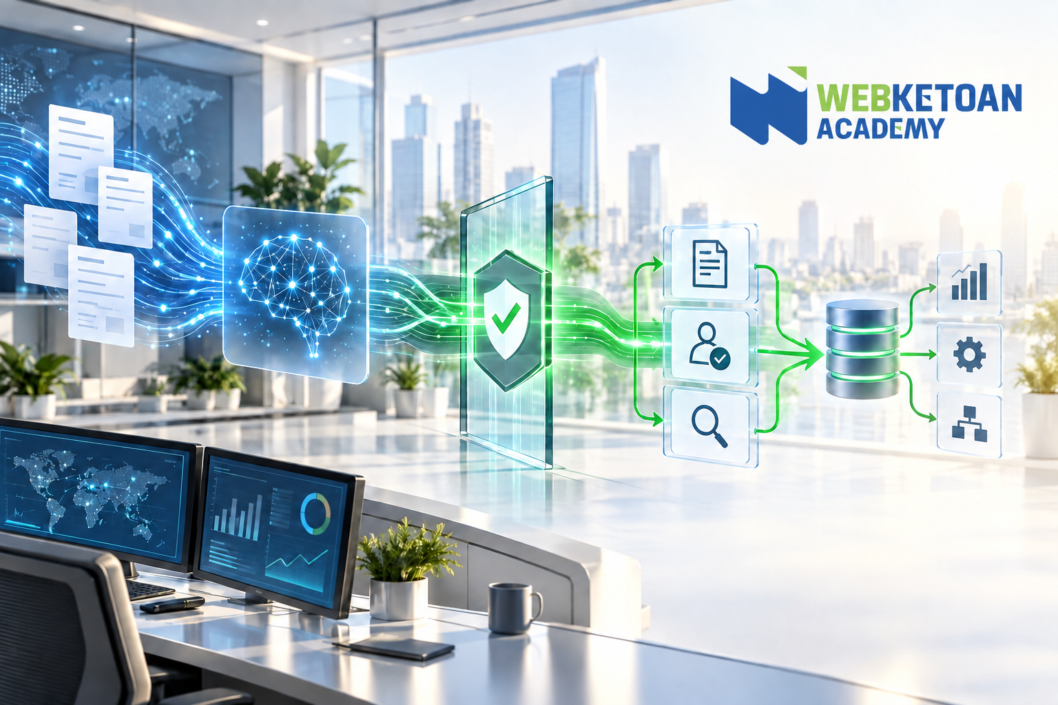 Probabilistic Reasoning và Deterministic Execution trong Finance với logo Webketoan Academy