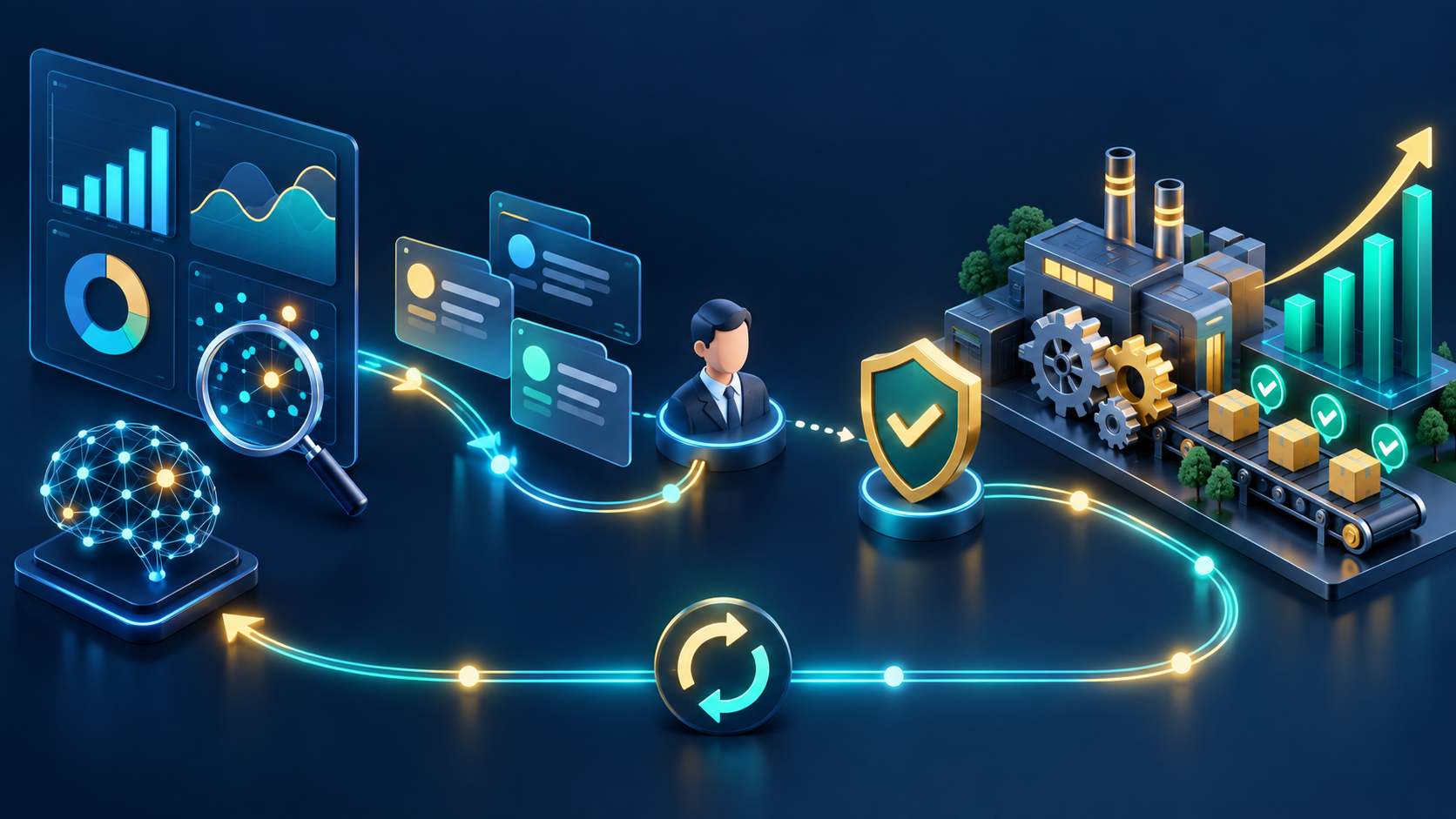 AI chuyển phát hiện từ dữ liệu thành case, phê duyệt hành động và đo kết quả tài chính trong doanh nghiệp.